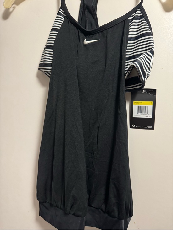 Nike Tops - Nike Black Strappy Tank with Striped built-in bralette w/removable pads. - NWT